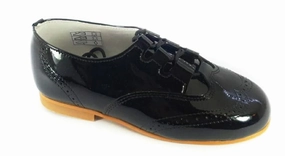 Shawn & Jeffery Black Designed Patent Dress Shoe