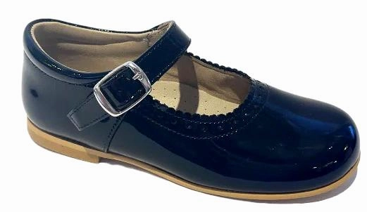 Shawn & Jeffery Black Patent Leather Buckle Mary Jane