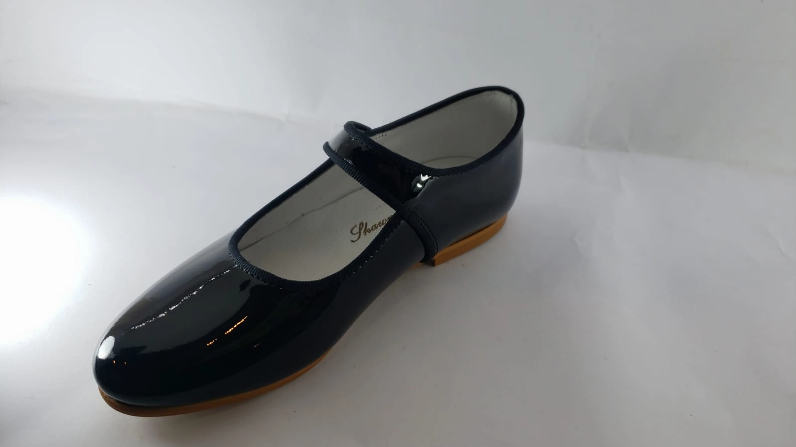 Shawn & Jeffery Black Patent Leather Girls Button Mary Jane