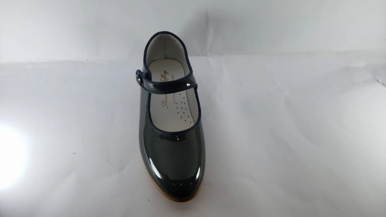 Shawn & Jeffery Black Patent Leather Girls Button Mary Jane