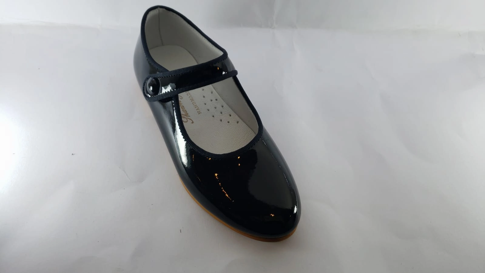 Shawn & Jeffery Black Patent Leather Girls Button Mary Jane