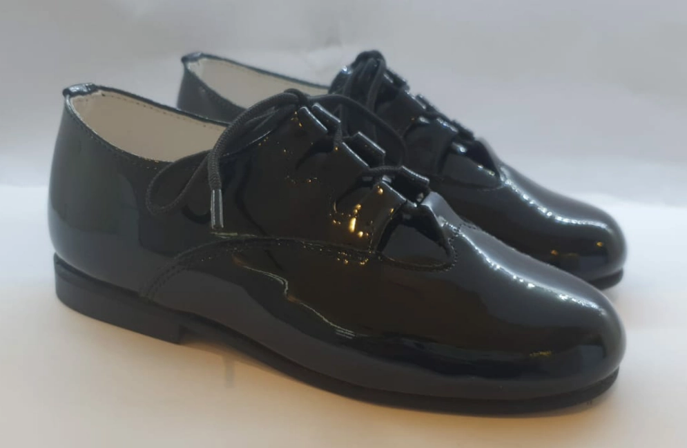 Shawn & Jeffery Black Patent Leather Oxford Dress Shoes