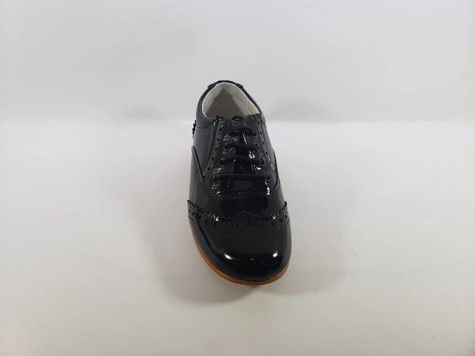 Shawn & Jeffery Black Patent Oxford Dress Shoe