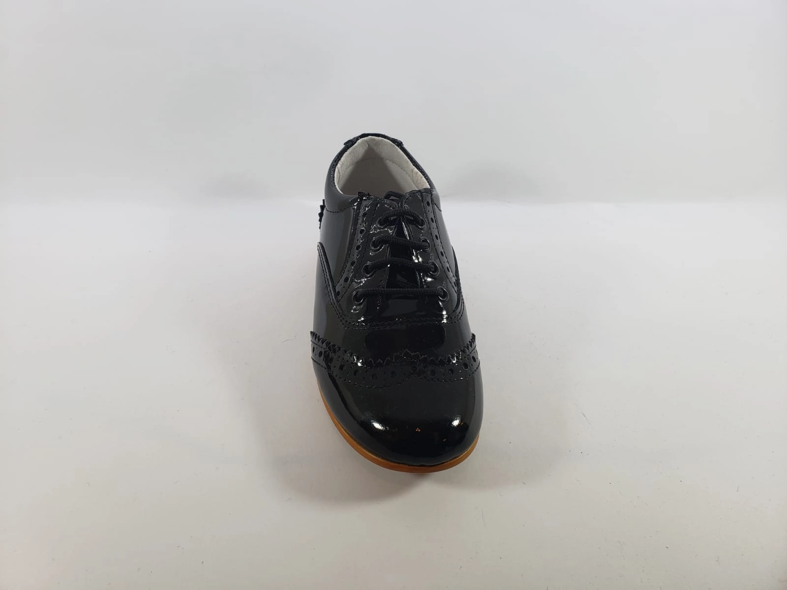 Shawn & Jeffery Black Patent Oxford Dress Shoe