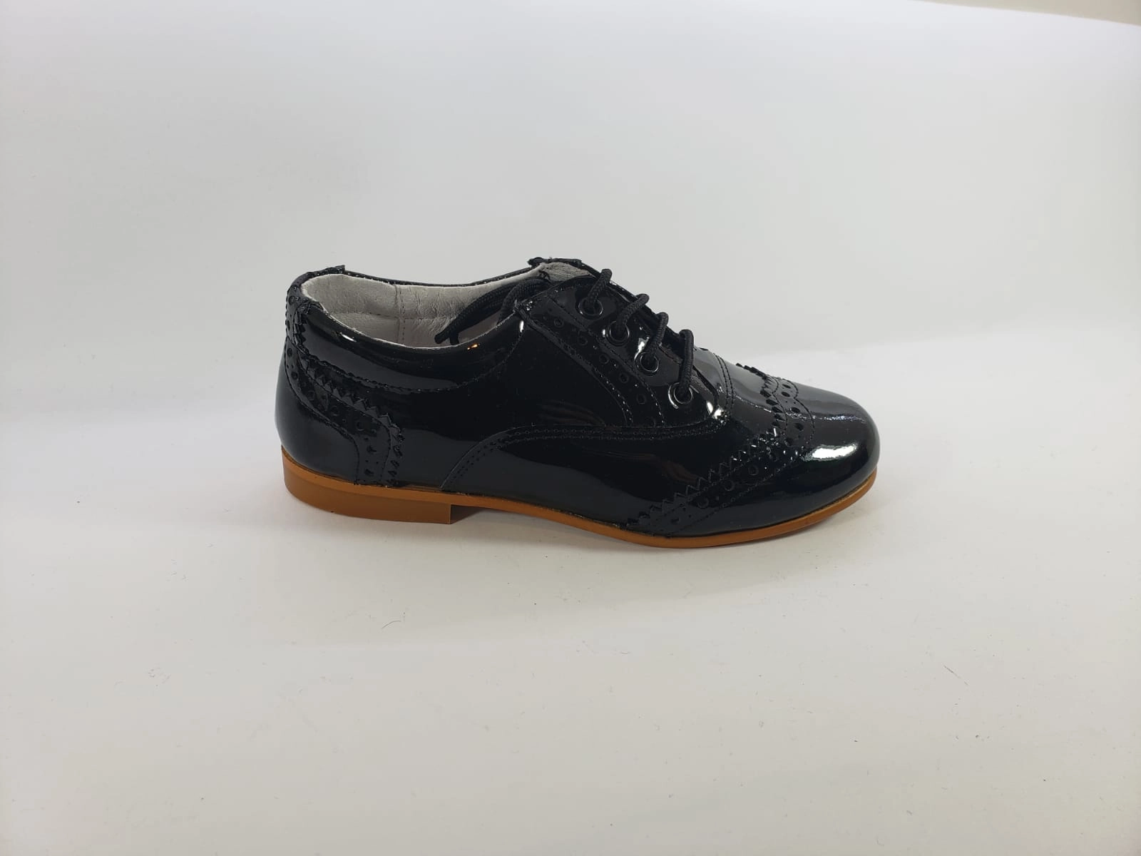 Shawn & Jeffery Black Patent Oxford Dress Shoe