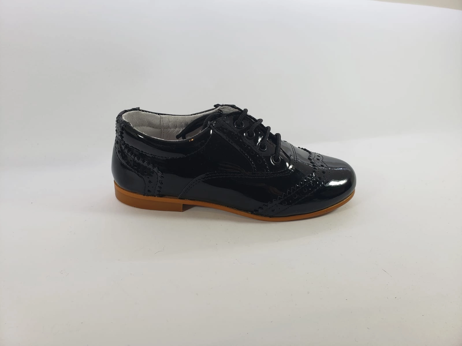 Shawn & Jeffery Black Patent Oxford Dress Shoe
