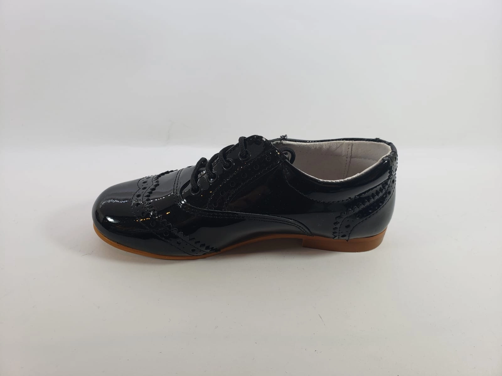 Shawn & Jeffery Black Patent Oxford Dress Shoe