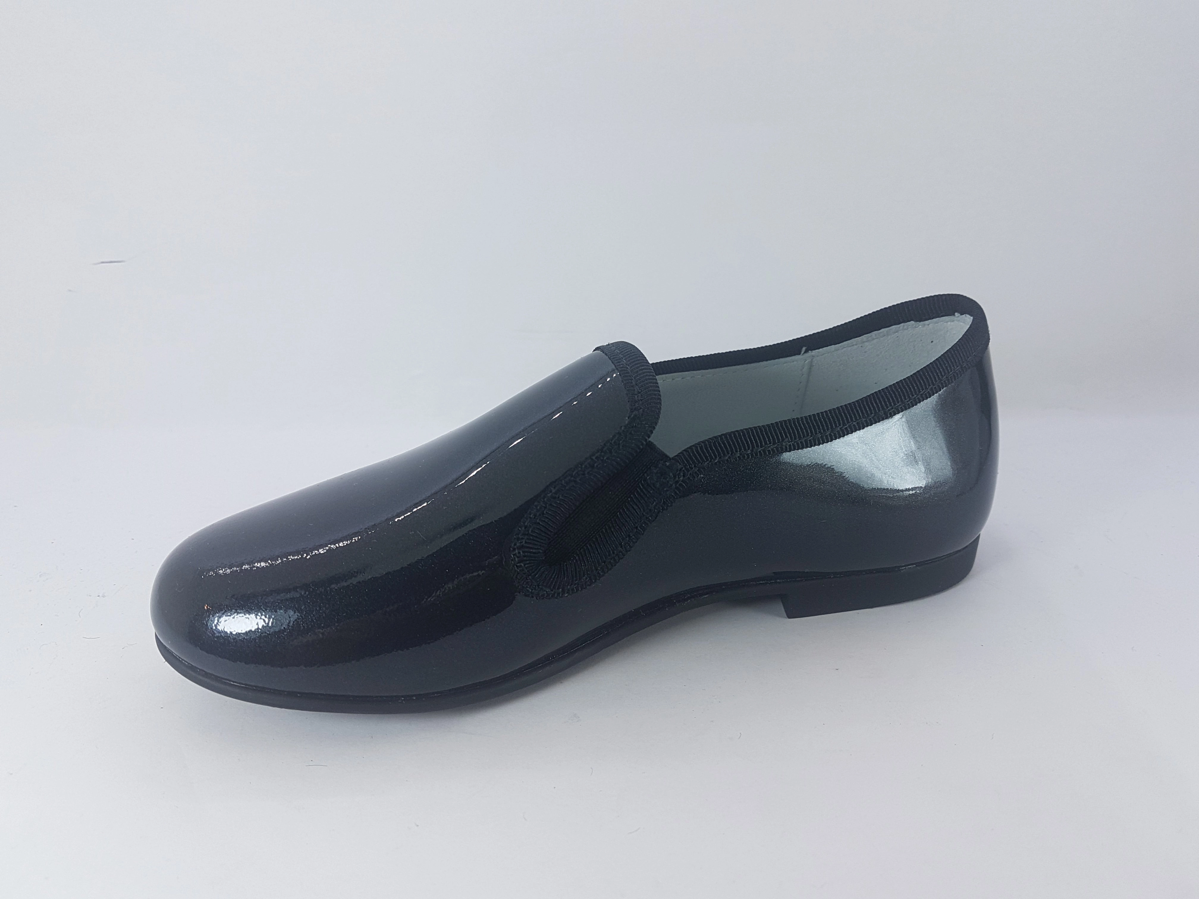Shawn & Jeffery Black Patent Smoking Shoe