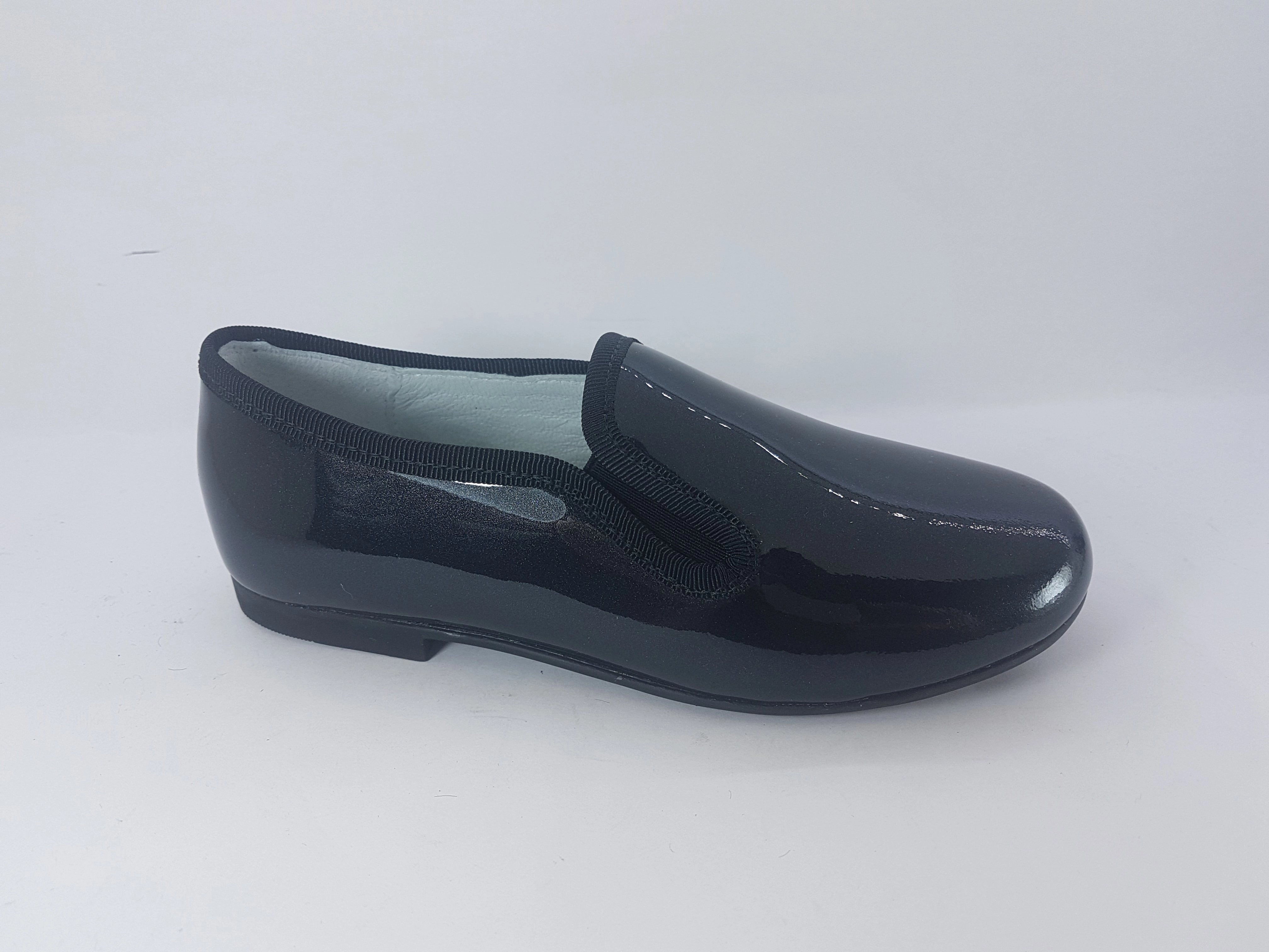 Shawn & Jeffery Black Patent Smoking Shoe