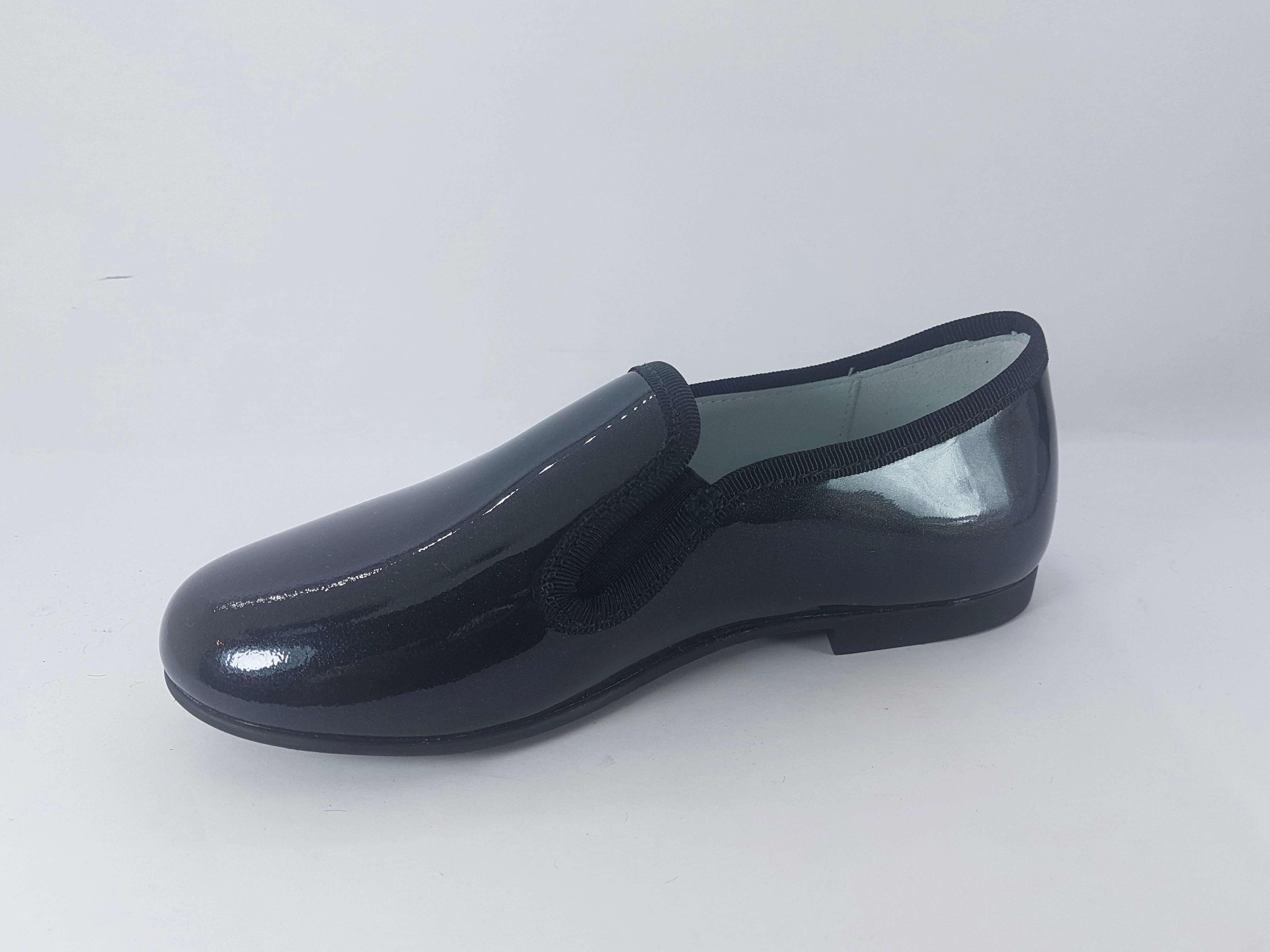 Shawn & Jeffery Black Patent Smoking Shoe