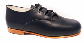 Shawn & Jeffery Dark Blue/Black Leather Oxford Dress Shoes