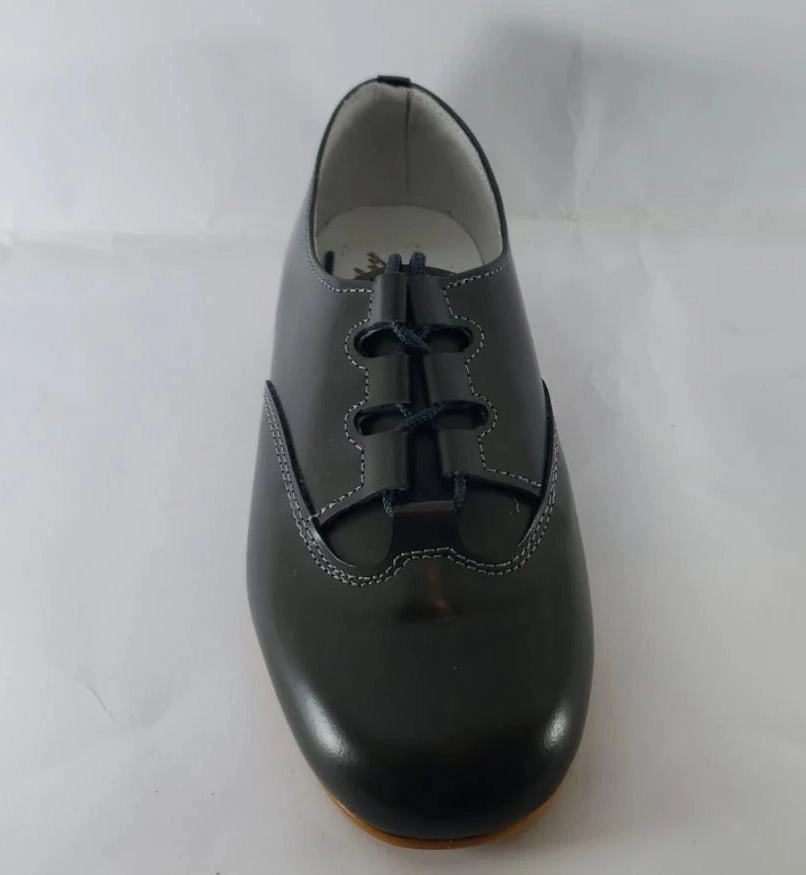 Shawn & Jeffery Dark Grey Leather Dress Shoe