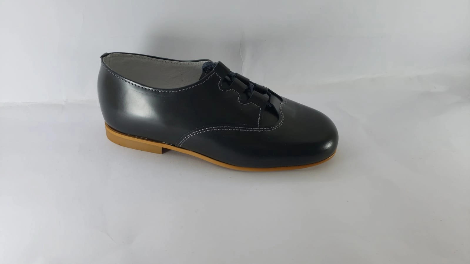 Shawn & Jeffery Dark Grey Leather Dress Shoe