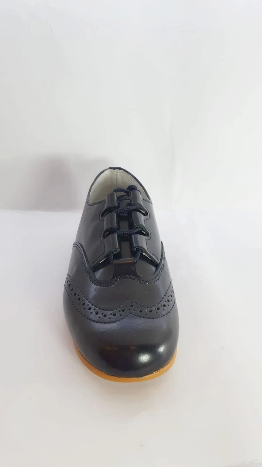 Shawn & Jeffery Dark Navy/Black Designed Leather Dress Shoe