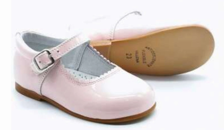 Shawn & Jeffery Girls Baby Pink Patent Leather Mary Jane