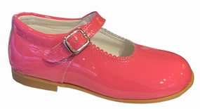 Shawn & Jeffery Girls Fuchsia Pink Leather Patent Mary Jane
