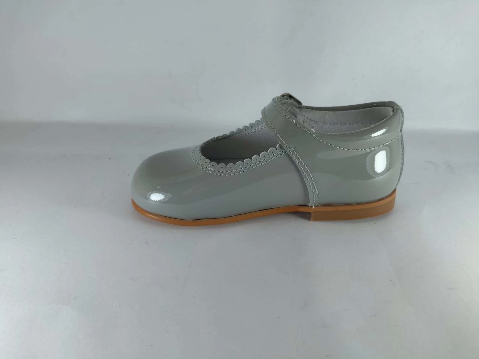 Shawn & Jeffery Light Grey Patent Mary Jane