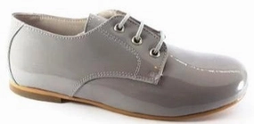 Shawn & Jeffery Light Grey Patent Narrow Cut Dress Shoe