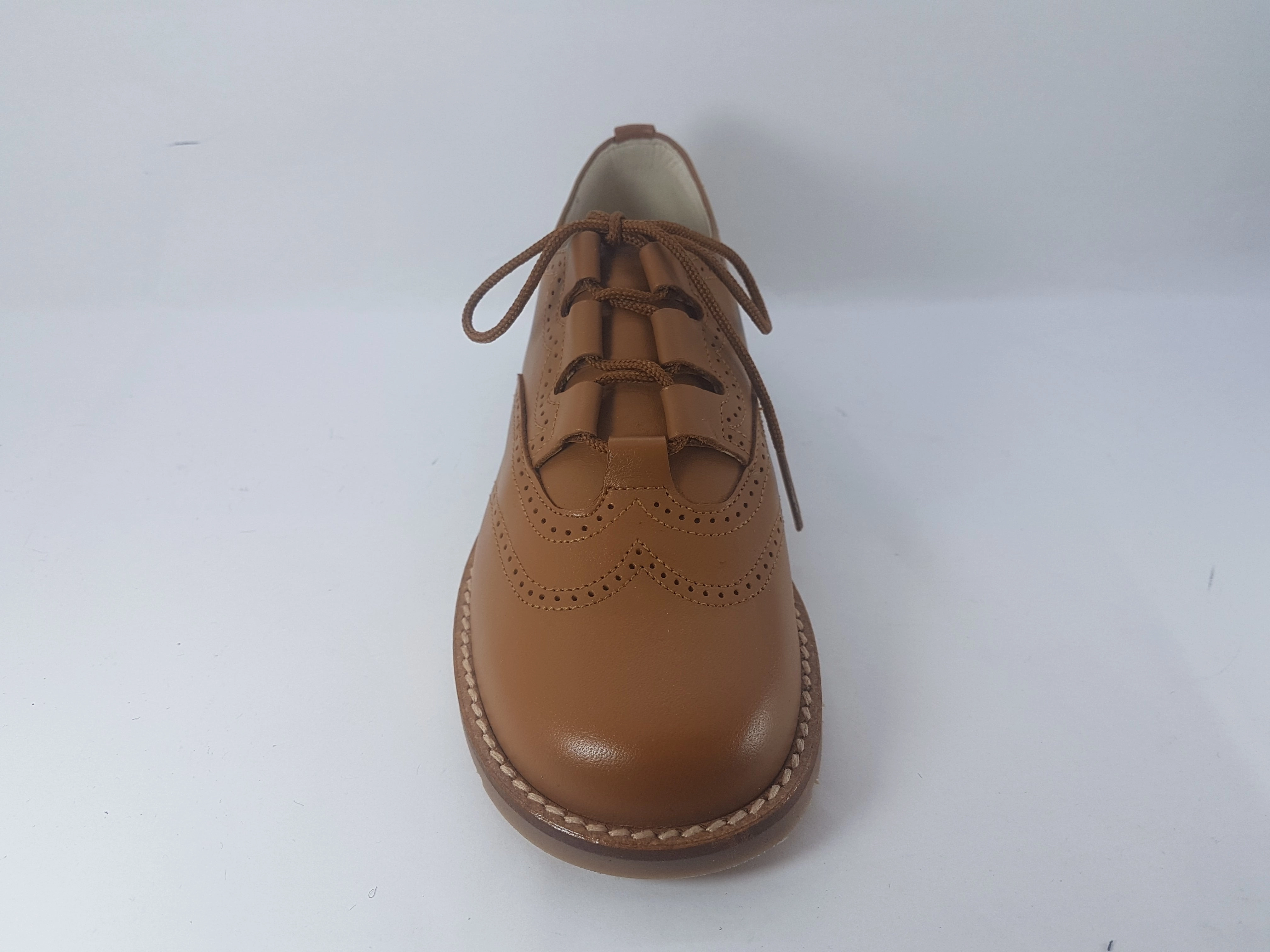 Shawn & Jeffery Light Tan Leather Oxford Shoe