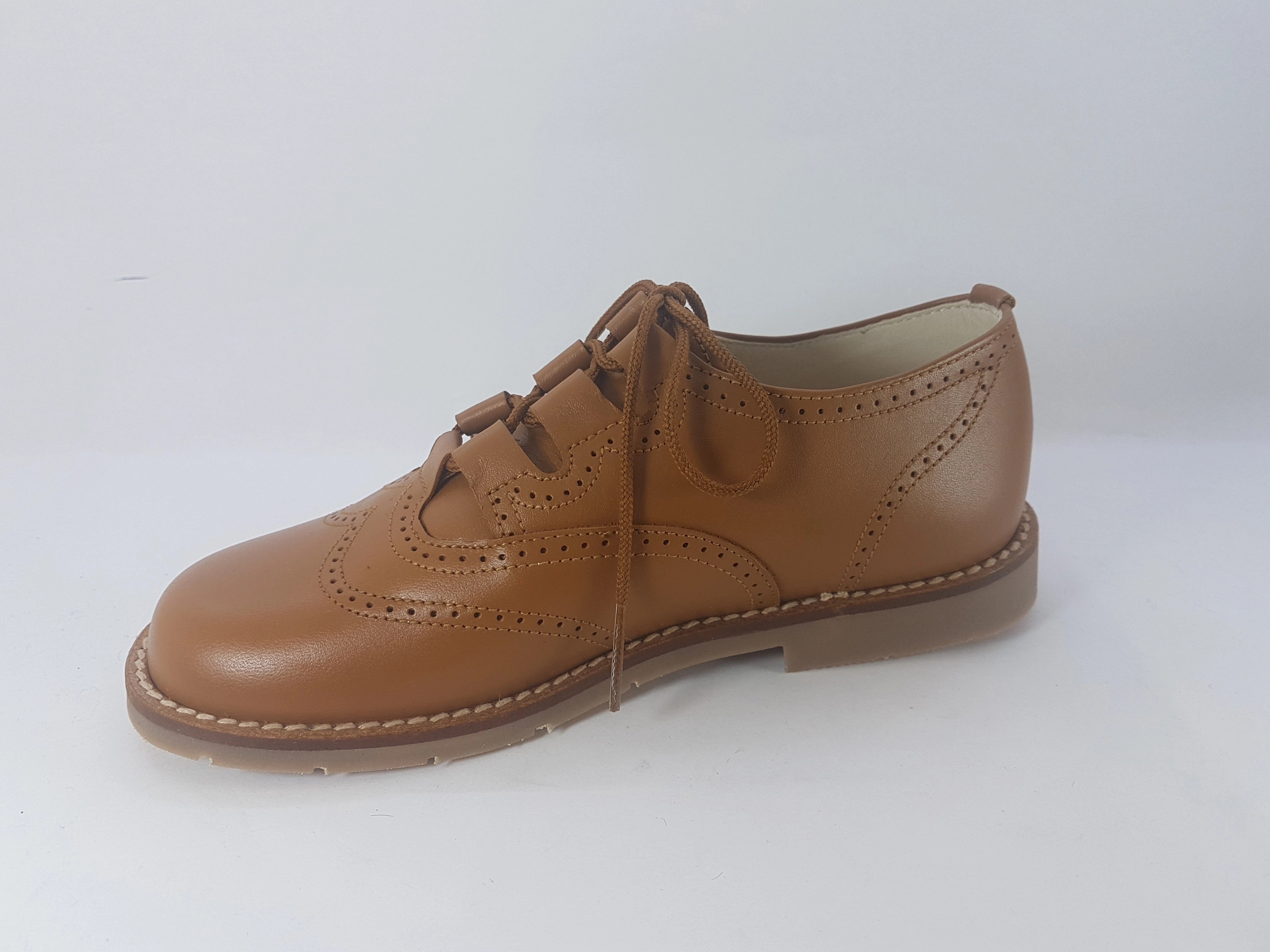Shawn & Jeffery Light Tan Leather Oxford Shoe