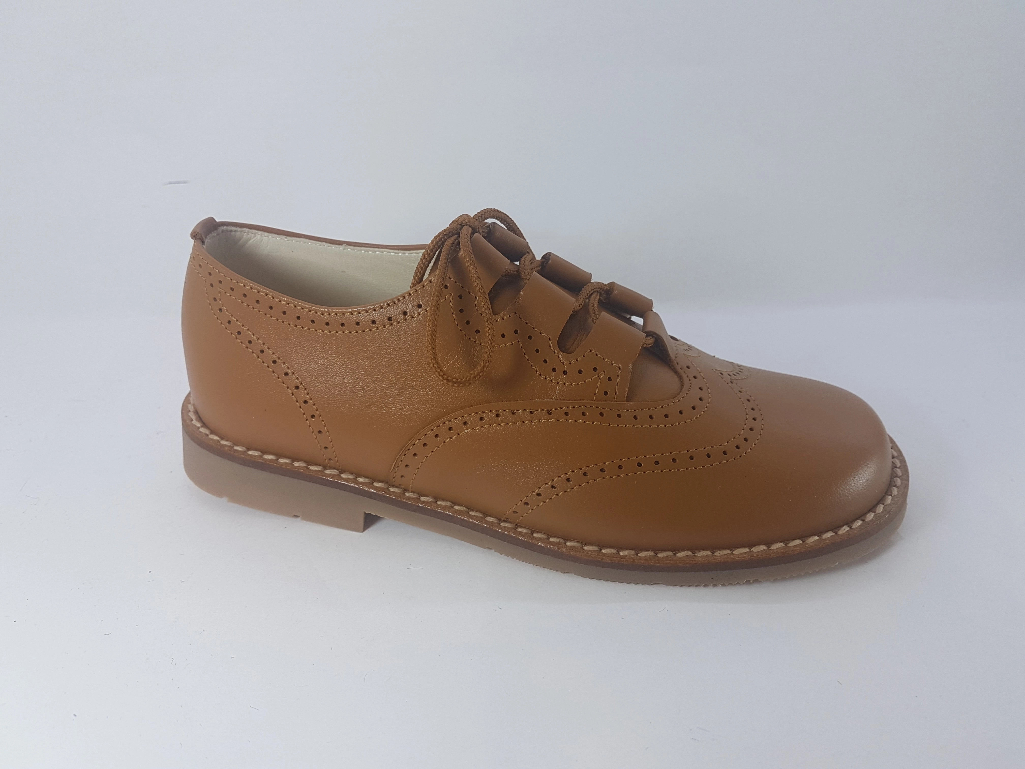Shawn & Jeffery Light Tan Leather Oxford Shoe