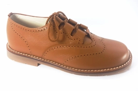 Shawn & Jeffery Light Tan Leather Oxford Shoe