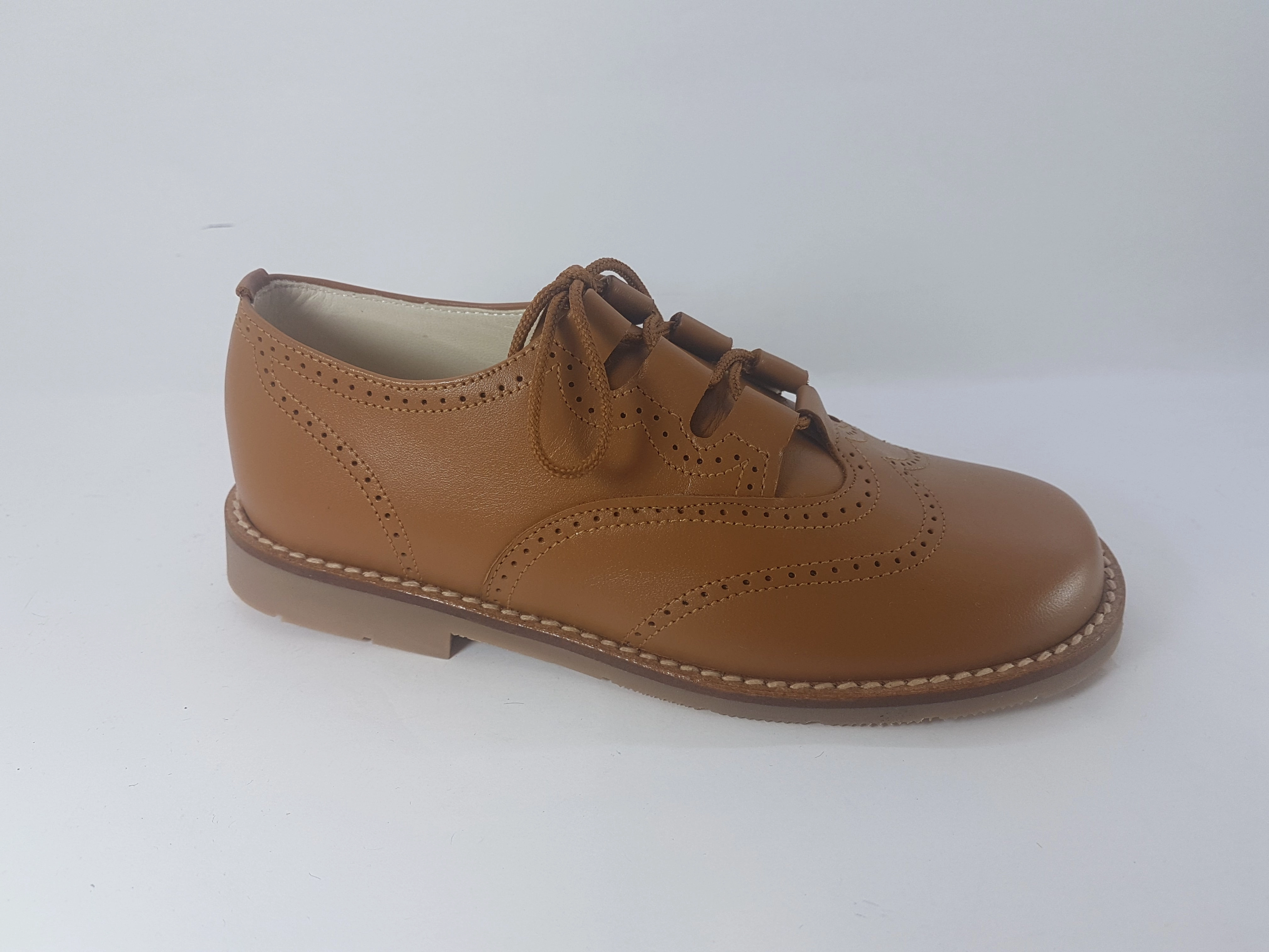 Shawn & Jeffery Light Tan Leather Oxford Shoe