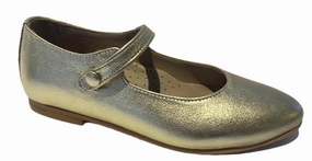 Shawn & Jeffery Metallic Gold Leather Mary Jane
