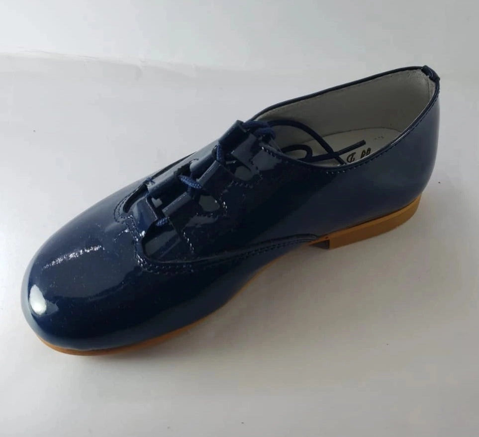Shawn & Jeffery Navy Patent Leather Dress Shoe