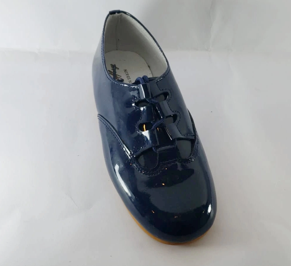 Shawn & Jeffery Navy Patent Leather Dress Shoe