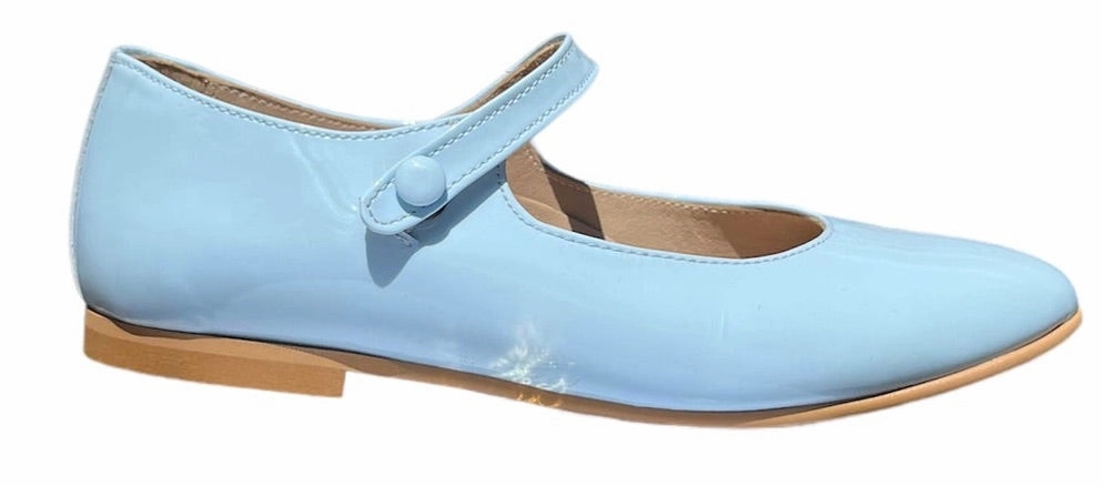 Shawn & Jeffery Nube Cloud Pale Blue Patent Leather Mary Jane
