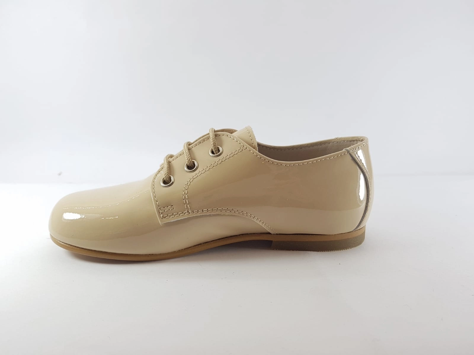 Shawn & Jeffery Patent Cream Narrow Dress Shoes
