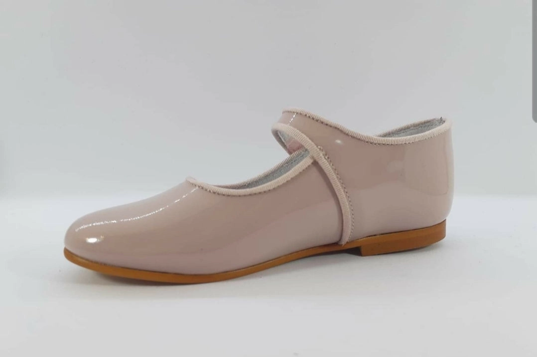 Shawn & Jeffery Pink Patent Leather Girls Button Mary Jane