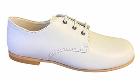Shawn & Jeffery Porcelana Cream Leather Oxford Dress Shoes
