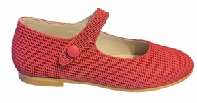 Shawn & Jeffery Pressed Textured Fuchsia Leather Mary Jane