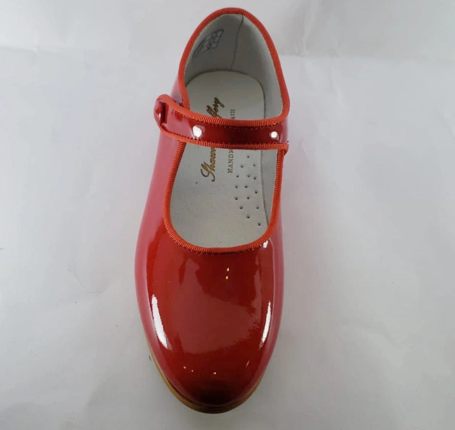 Shawn & Jeffery Red Patent Leather Girls Button Mary Jane