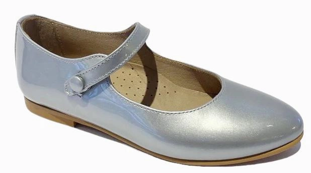 Shawn & Jeffery Silver Patent Leather Mary Jane