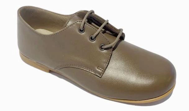 Shawn & Jeffery Taupe Leather Classic Oxford Dress Shoe