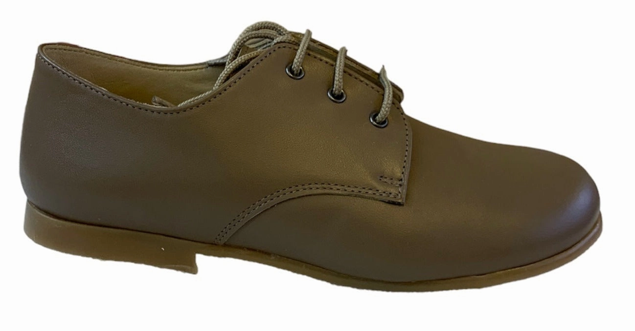 Shawn & Jeffery Taupe Leather Classic Oxford Dress Shoe