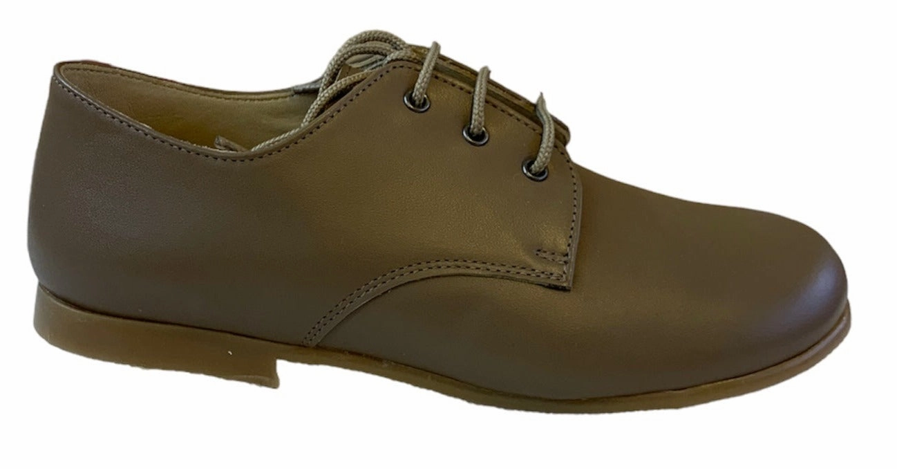 Shawn & Jeffery Taupe Leather Classic Oxford Dress Shoe
