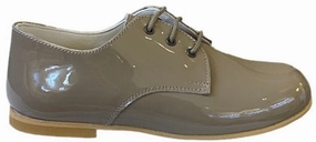 Shawn & Jeffery Taupe Patent Leather Classic Oxford Dress Shoe