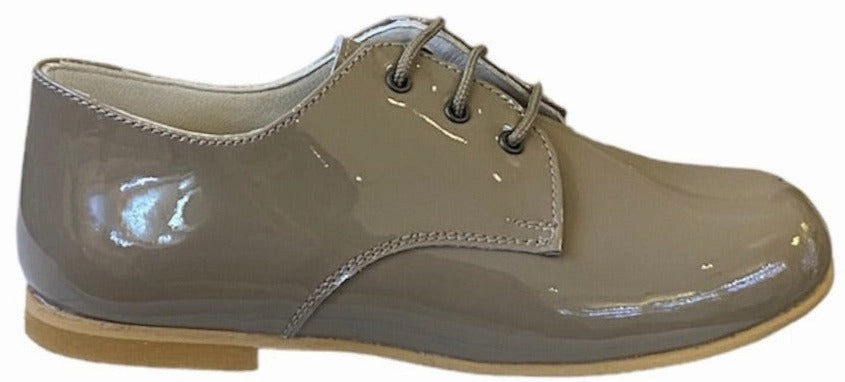 Shawn & Jeffery Taupe Patent Leather Classic Oxford Dress Shoe