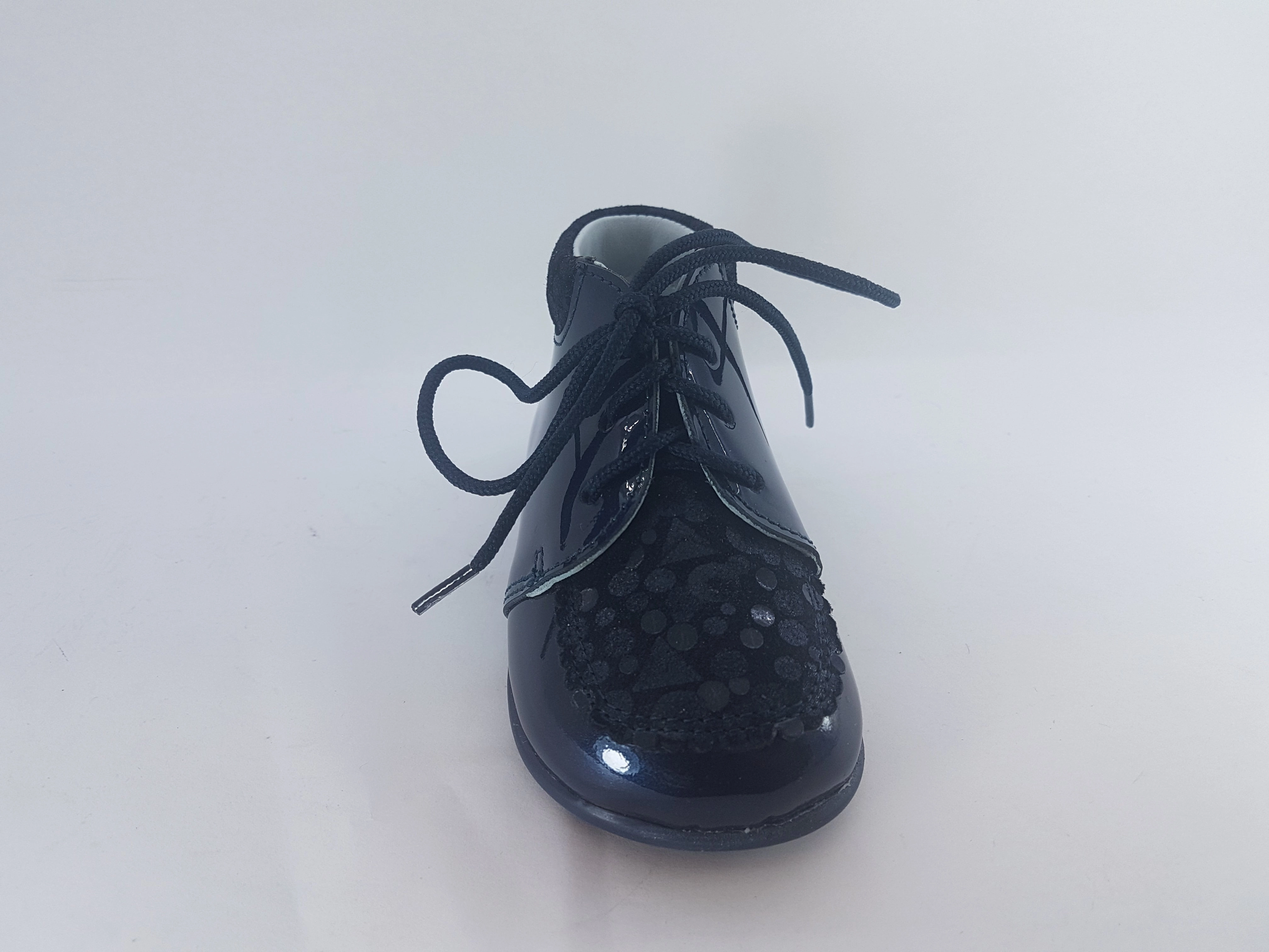 Shawn & Jeffrey Navy Designed Patent Bootie