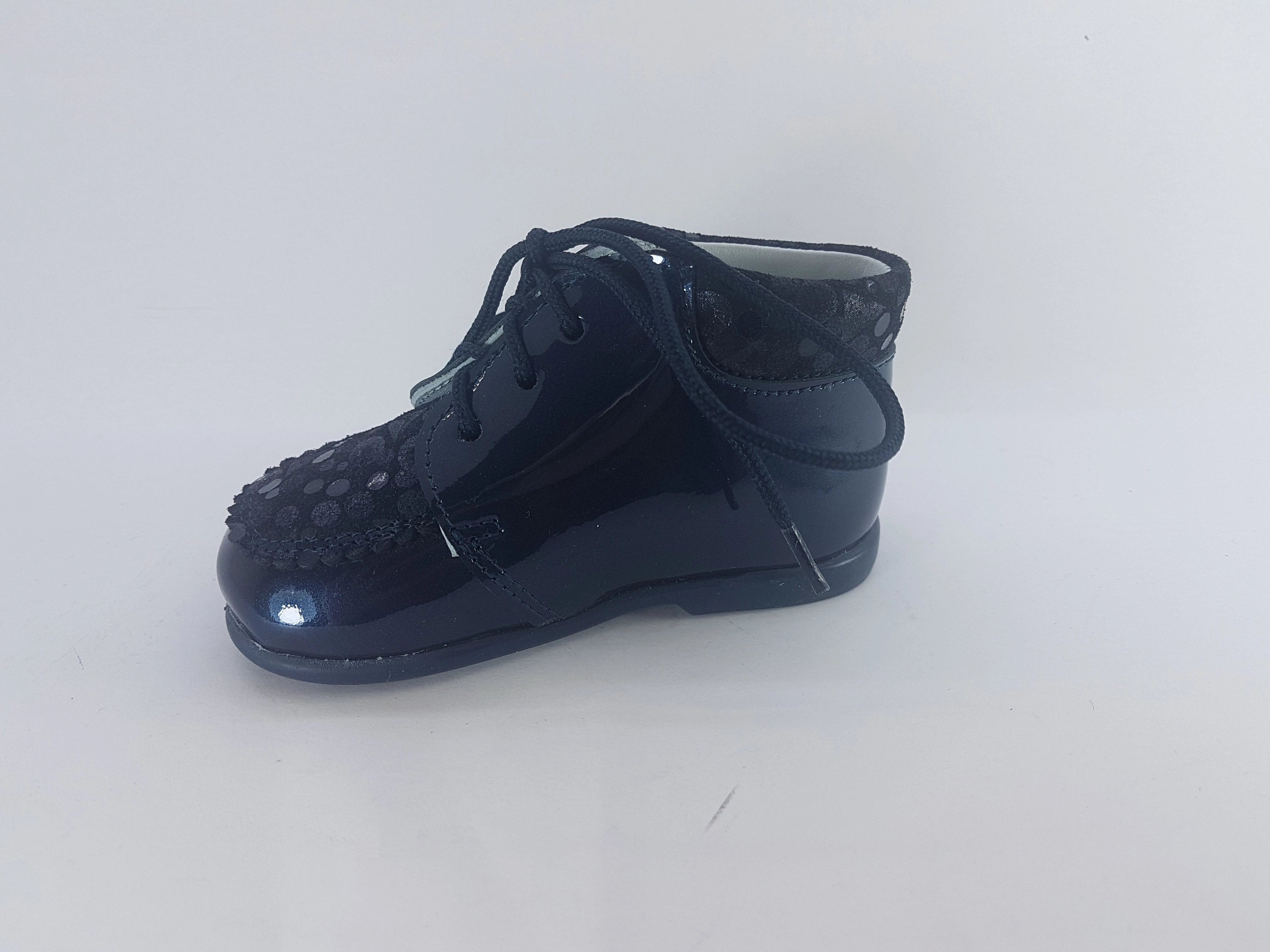 Shawn & Jeffrey Navy Designed Patent Bootie
