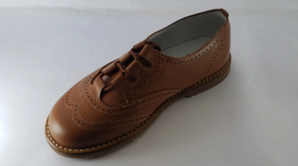 Shawn & Jeffrey Roble Tan Leather Oxford Shoe