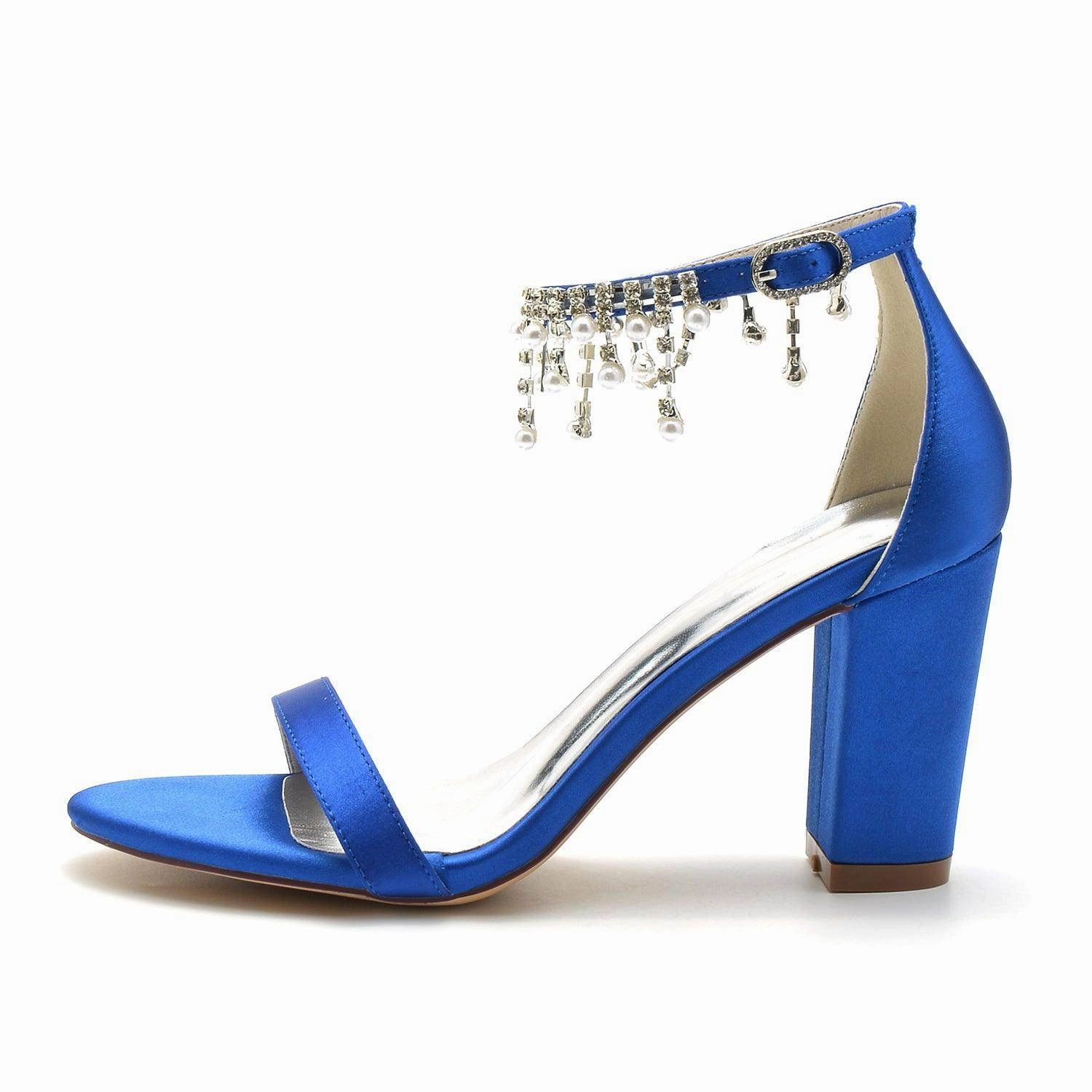 Silver Block Heel Sandals CK0297