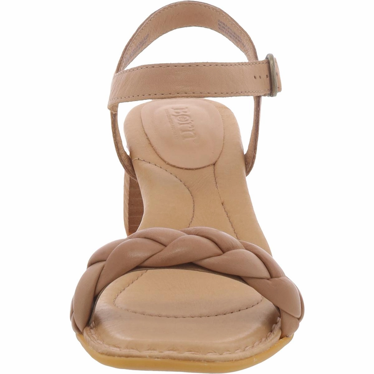 Simone Womens Leather Ankle Strap Slingback Sandals