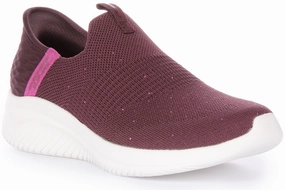 Skechers Ultra Flex 3.0 In Wine For Women