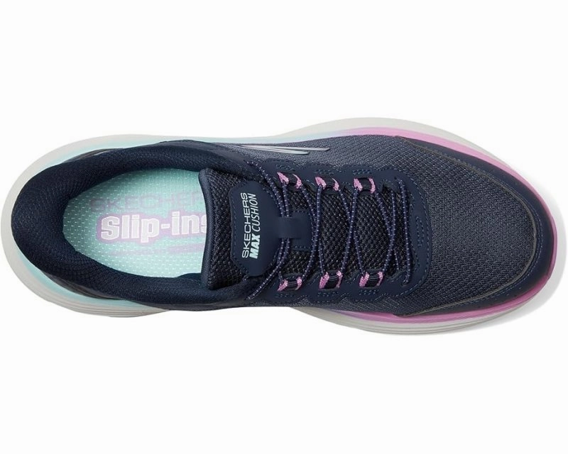 Skechers Women's Slip-ins Max Cushioning Endeavour Cardova - Navy/Purple