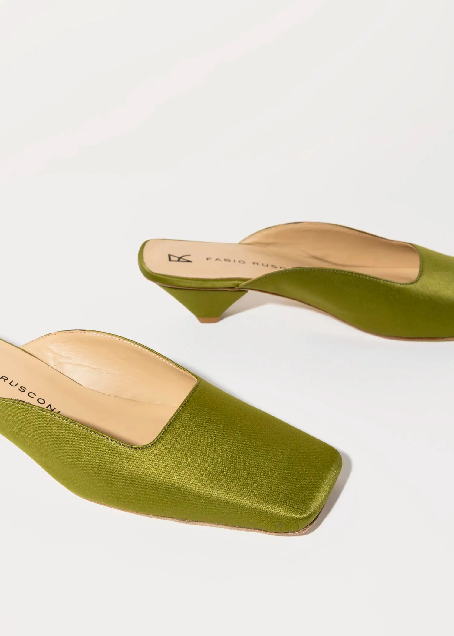 Square Toe Satin Mule